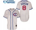 Chicago Cubs #8 Andre Dawson Authentic Cream 1929 Turn Back The Clock Baseball Jersey