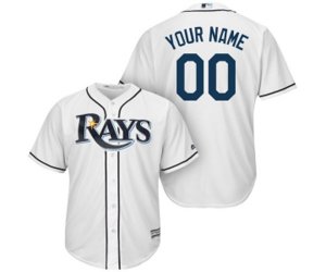 Tampa Bay Rays Customized Replica White Home Cool Base Baseball Jersey