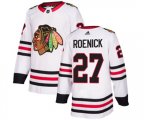 Chicago Blackhawks #27 Jeremy Roenick Authentic White Away NHL Jersey