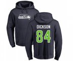 Seattle Seahawks #84 Ed Dickson Navy Blue Name & Number Logo Pullover Hoodie