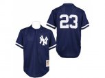 1995 New York Yankees #23 Don Mattingly Replica Blue Throwback MLB Jersey