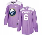 Adidas Buffalo Sabres #6 Marco Scandella Authentic Purple Fights Cancer Practice NHL Jersey