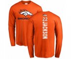 Denver Broncos #22 Kareem Jackson Orange Backer Long Sleeve T-Shirt