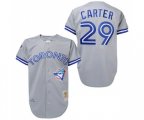 Toronto Blue Jays #29 Joe Carter Authentic Grey Throwback Baseball Jersey