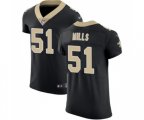 New Orleans Saints #51 Sam Mills Black Team Color Vapor Untouchable Elite Player Football Jersey