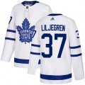 Toronto Maple Leafs #37 Timothy Liljegren Authentic White Away NHL Jersey