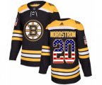 Adidas Boston Bruins #20 Joakim Nordstrom Authentic Black USA Flag Fashion NHL Jersey