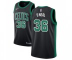 Boston Celtics #36 Shaquille O'Neal Authentic Black NBA Jersey - Statement Edition