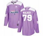 Washington Capitals #79 Nathan Walker Authentic Purple Fights Cancer Practice NHL Jersey