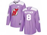 New Jersey Devils #8 Will Butcher Purple Authentic Fights Cancer Stitched NHL Jersey