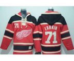 Detroit Red Wings #71 Dylan Larkin Red Pullover Hooded