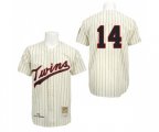 1969 Minnesota Twins #14 Kent Hrbek Authentic Cream Throwback Baseball Jersey