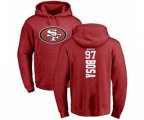 San Francisco 49ers #97 Nick Bosa Red Backer Pullover Hoodie