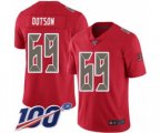 Tampa Bay Buccaneers #69 Demar Dotson Limited Red Rush Vapor Untouchable 100th Season Football Jersey