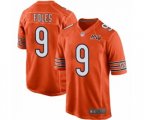Chicago Bears #9 Nick Foles Orange 100th Season Game Team Color Jersey
