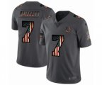 Indianapolis Colts #7 Jacoby Brissett Limited Black USA Flag 2019 Salute To Service Football Jersey