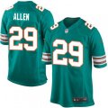 Miami Dolphins #29 Nate Allen Game Aqua Green Alternate NFL Jersey