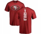 San Francisco 49ers #9 Robbie Gould Red Backer T-Shirt