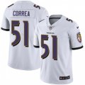 Baltimore Ravens #51 Kamalei Correa White Vapor Untouchable Limited Player NFL Jersey