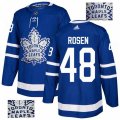 Toronto Maple Leafs #48 Calle Rosen Authentic Royal Blue Fashion Gold NHL Jersey