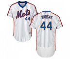 New York Mets #44 Jason Vargas White Alternate Flex Base Authentic Collection Baseball Jersey
