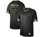New York Yankees #77 Clint Frazier Authentic Black Gold Fashion Baseball Jersey