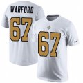 New Orleans Saints #67 Larry Warford White Rush Pride Name & Number T-Shirt