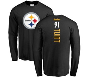 Pittsburgh Steelers #91 Stephon Tuitt Black Backer Long Sleeve T-Shirt
