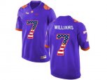 2016 US Flag Fashion Clemson Tigers Mike Williams #7 College Football Limited Jersey - Purple