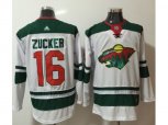 Minnesota Wild #16 Jason Zucker White Road Authentic Stitched NHL Jersey