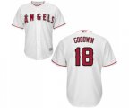Los Angeles Angels of Anaheim #18 Brian Goodwin Replica White Home Cool Base Baseball Jersey