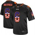 Cleveland Browns #6 Baker Mayfield Elite Black USA Flag Fashion NFL Jersey