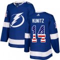 Tampa Bay Lightning #14 Chris Kunitz Authentic Blue USA Flag Fashion NHL Jersey