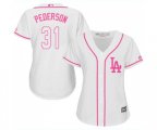 Women's Los Angeles Dodgers #31 Joc Pederson Authentic White Fashion Cool Base Baseball Jersey