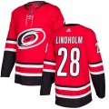 Carolina Hurricanes #28 Elias Lindholm Premier Red Home NHL Jersey