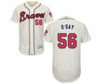 Atlanta Braves #56 Darren O'Day Cream Alternate Flex Base Authentic Collection Baseball Jersey