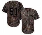 St. Louis Cardinals #51 Willie McGee Authentic Camo Realtree Collection Flex Base Baseball Jersey