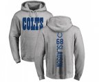 Indianapolis Colts #68 Matt Slauson Ash Backer Pullover Hoodie