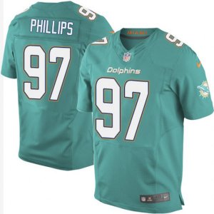 Miami Dolphins #97 Jordan Phillips Elite Aqua Green Team Color NFL Jersey