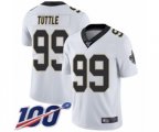 New Orleans Saints #99 Shy Tuttle White Vapor Untouchable Limited Player 100th Season Football Jersey