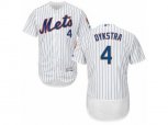 New York Mets #4 Lenny Dykstra White Flexbase Authentic Collection MLB Jersey
