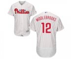 Philadelphia Phillies #12 Will Middlebrooks White Home Flex Base Authentic Collection Baseball Jersey