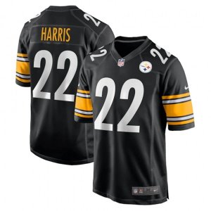 Pittsburgh Steelers #22 Najee Harris Nike Black 2021 NFL Draft First Round Pick Game Jersey
