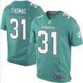 Miami Dolphins #31 Michael Thomas Elite Aqua Green Team Color NFL Jersey