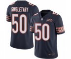 Chicago Bears #50 Mike Singletary Navy Blue Team Color 100th Season Limited Football Jersey