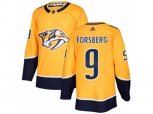 Nashville Predators #9 Filip Forsberg Yellow Home Authentic Stitched NHL Jersey