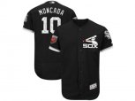Chicago White Sox #10 Yoan Moncada Majestic Black 2018 Spring Training Flex Base Player Jersey