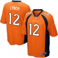 Denver Broncos #12 Paxton Lynch Game Orange Team Color NFL Jersey
