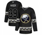 Adidas Buffalo Sabres #39 Dominik Hasek Authentic Black Team Logo Fashion NHL Jersey