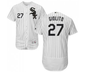 Chicago White Sox #27 Lucas Giolito White Home Flex Base Authentic Collection Baseball Jersey